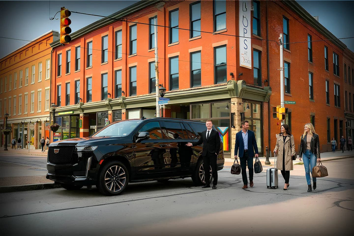 Airport transfer vehicle by Erie NY chauffeur service