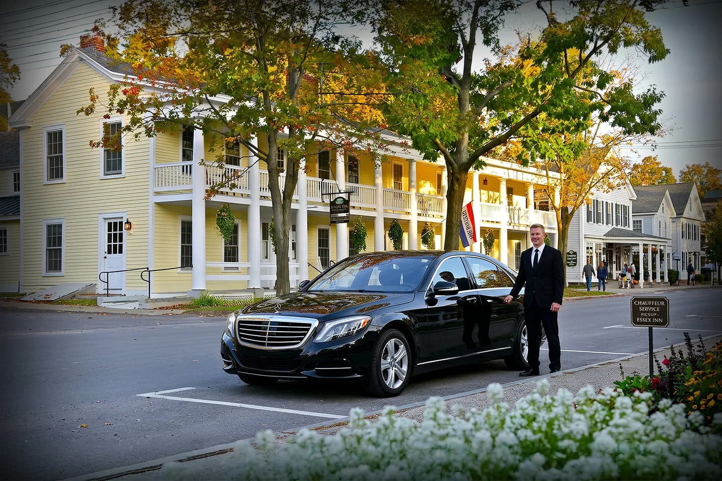 Premium black car used in Essex NY chauffeur service