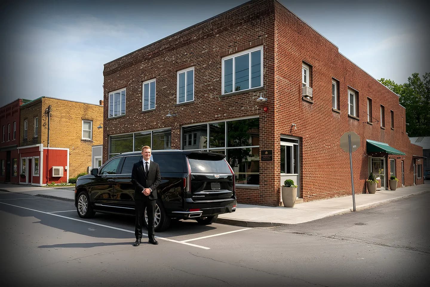 Corporate travel in Livingston NY chauffeur service featuring clean interior and professional driver