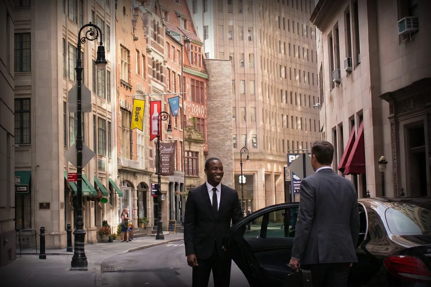 Manhattan, NY Chauffeur Service Manhattan NY chauffeur service providing airport transfer with luxury black car