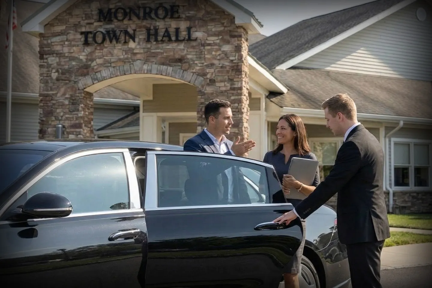 Car Service in Monroe, NY Luxury sedan used for Monroe car service transportation