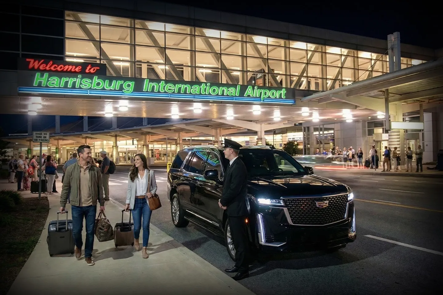 Airport Car Service in Pennsylvania Luxury black car service for airport pickup and drop-off in Pennsylvania