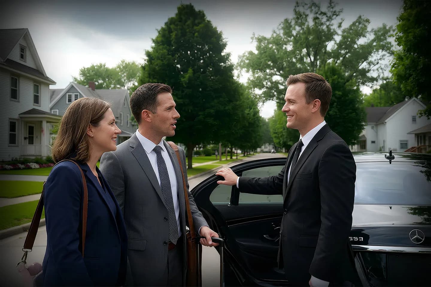 Chauffeur Service in Oneida, NY Wedding transportation by Oneida, NY Chauffeur Service with elegant car and uniformed driver